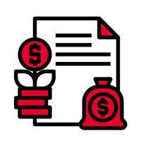 ícono financiamiento